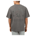 Back view of the St Goliath Interval Tee in Dark Grey colourway, men's model