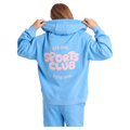Back view of the Eve Girl Sport Club Hoodie in Blue colourway, girls's model