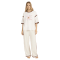 Front view of women wearing the Billabong Back To It Trackpants - Womens in Salt Crystal