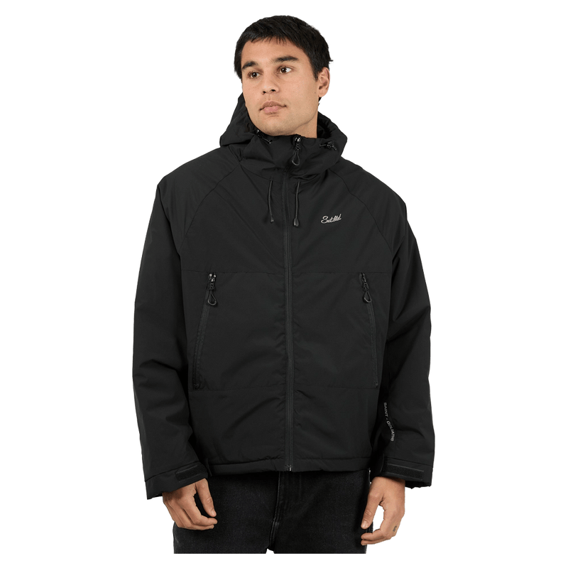 Main view of the St Goliath Canyon Jacket in Black colourway, men's model