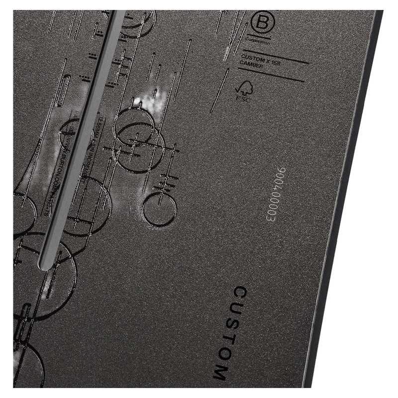 Art view of the Burton Custom X Etched Snowboard, 26/27 men's model