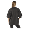 Back view of the PE NATION Core Oversized Tee Caviar Tee, 26/27 Womens's model