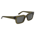Side view of the Dragon Ezra Sunglasses in Shiy Sap Crystal colourway, unisex's model