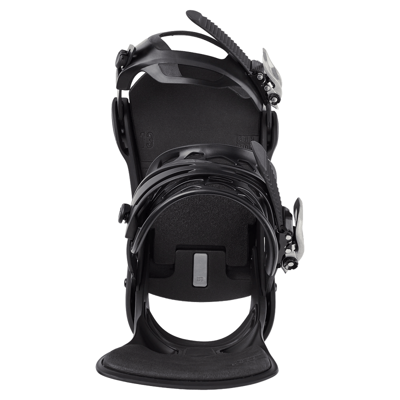 Black Burton Cartel X Snowboard Bindings birdseye view