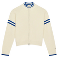 Solo view of the PE NATION Odyssey Knit Cardigan Whisper White Jacket, 26/27 Womens's model