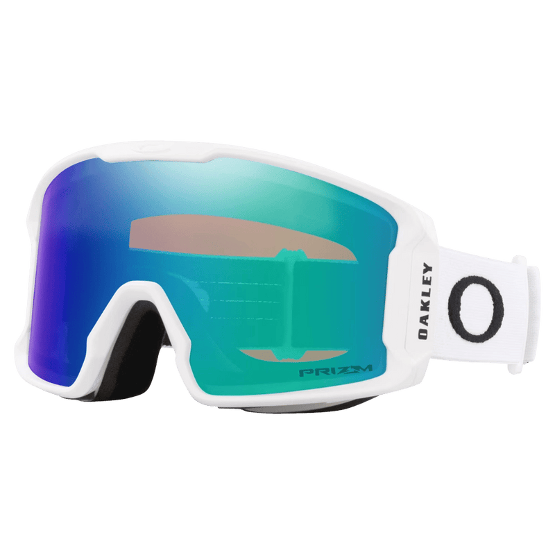 Main view of the Oakley Line Miner XL Goggles in Matte White, Prizm Argon lens, unisex model