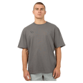 Main view of the St Goliath Interval Tee in Dark Grey colourway, men's model
