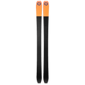 Base view of the Blizzard Zero G 96 Ski featuring a orange tips and black base