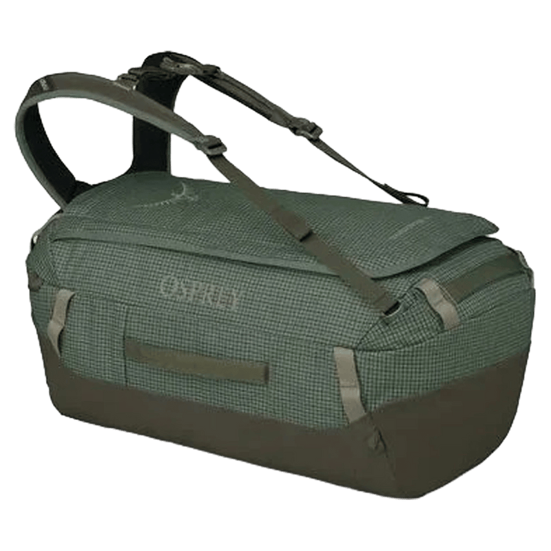 Main view of the OSPREY Transporter Duffel Backpack 40L Pine Leaf Bags, 26/27 Unisex's model