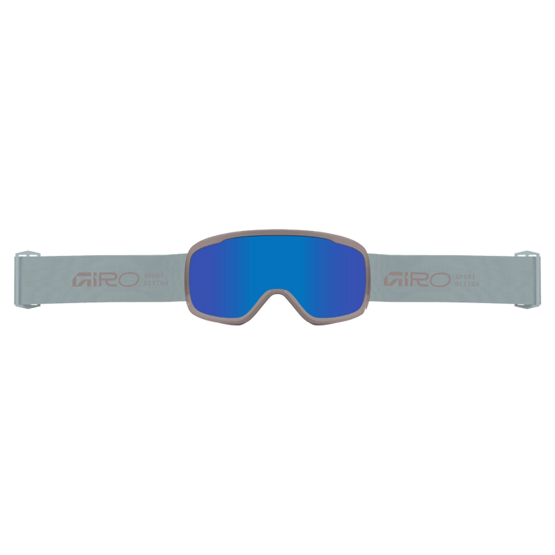 Strap view of the Giro Cruz Goggles in Stacked Canyon Clay, Amber Gold lens, unisex model