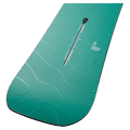 Tail view of the Burton Hometown Hero Earth Snowboard, 26/27 unisex's model
