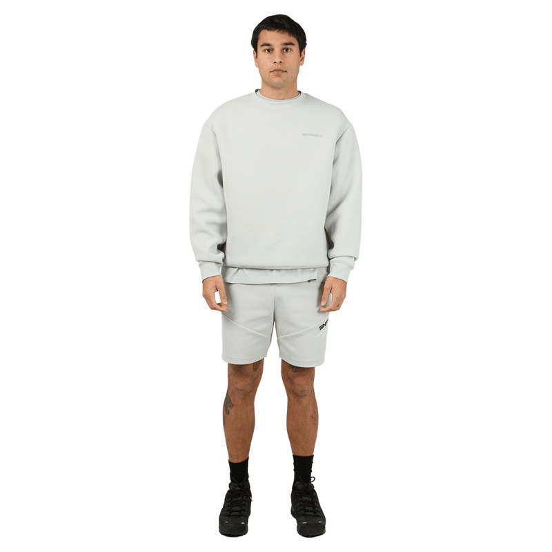 Full-body view of the St. Goliath Sensor Crew in Grey colourway, men's model
