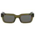 Front view of the Dragon Ezra Sunglasses in Shiy Sap Crystal colourway, unisex's model
