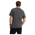 Bacj view of the Volcom Aust Wash Tee in Black colourway, men's model