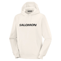 pRODUCT VIEW FRONT of the Salomon 2026 Logo Hoodie in Whisper White colourway