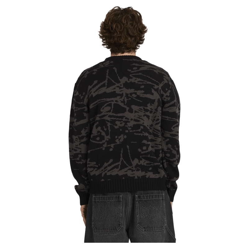 Back view of man wearing the Billabong Immortal Sweater in Black