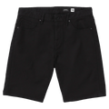 Front view of the Volcom Modown Canvas Short in Black colourway, men's model