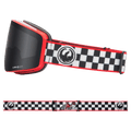 Side view of the Dragon PXV LB Goggle in Dennis Ranalter Sig colourway, unisex's model