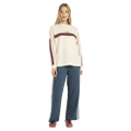 Front view of women wearing the Billabong Endless Ease Sweater in Salt Crystal