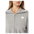 Close view of the PE NATION Verge Knit Grey Marle Jacket, 26/27 Womens's model