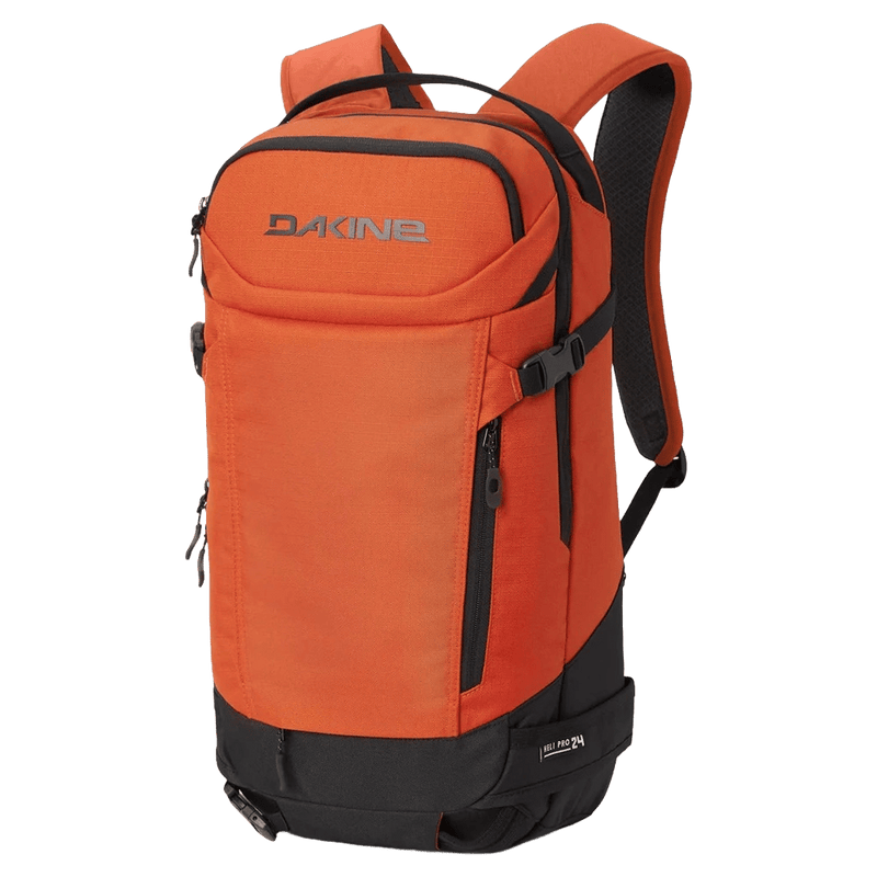Main view of the Dakine Heli Pro 24L Backpack in PUREED PUMPKIN colourway, unisex's model