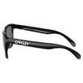 Side view of the Oakley Frogskin Sunglasses in Polished Black colourway, unisex's model