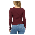 Washed Rib Scoop Neck L/S Tee - Womens