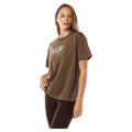 Main view of the PE NATION Fluxx Walnut Tee, 26/27 Womens's model