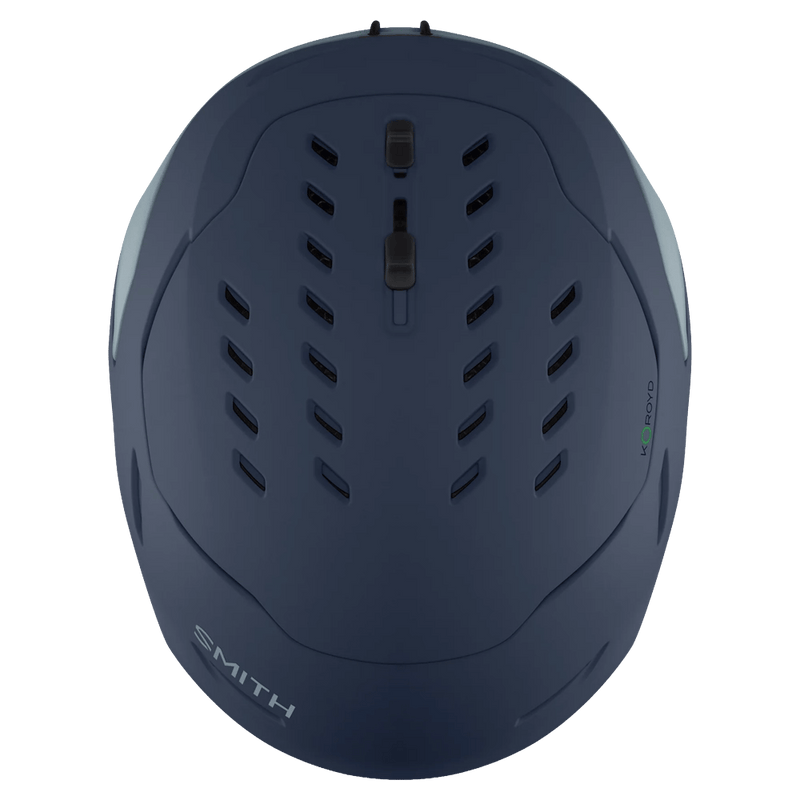 Top view of the Smith Vantage 2 MIPS Helmet in Matte Royal Navy / Wolf Gray colourway, unisex's model