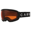Main view of the Carve First Tracks Goggles in Black, Orange lens, unisex model