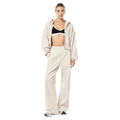 Full view of the PE NATION Adventure Zip Through Cloud Jumper, 26/27 Womens's model