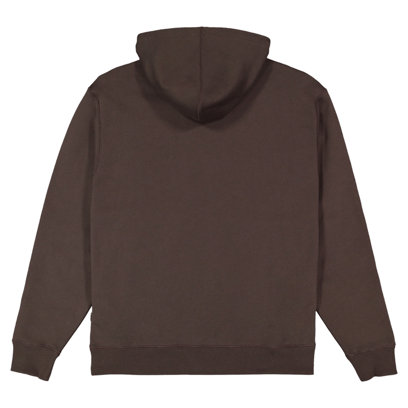 Back view of the Billabong Adiv Slant Pop Hoodie in Chocolate