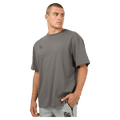 Front view of the St Goliath Interval Tee in Dark Grey colourway, men's model
