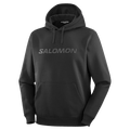 pRODUCT view of the Salomon 2026 Logo Hoodie in Deep Black colourway