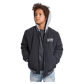 Front view of the St Goliath Global Bomber Jacket in Black colourway, kids's model
