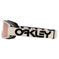 Side view of the Oakley Line Miner XS Goggles in Cool Grey, Prizm Rose Gold lens, kids model