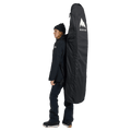 In action view of the Burton Commuter Space Sack SB Bag in True Black colourway, unisex's model