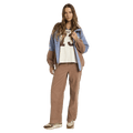 Front view of women wearing the Billabong Set The Tone Jacket - Womens in Multi colour