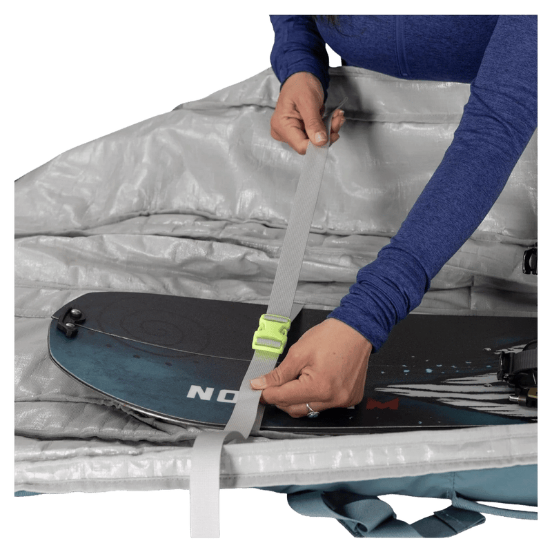Inside Strap view of the OSPREY Mountain Bound Roller Black Bags, 26/27 Unisex's model