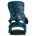 Back view of the Burton Cartel Bindings in Evergreen colourway, mens/unisex's model