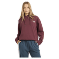 Front view of women wearing the Billabong Easy Waves Hoodie - Womens in Deep Red