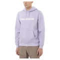 Main view of the Salomon 2026 Logo Hoodie in Cosmic Sky colourway, unisex's model.
