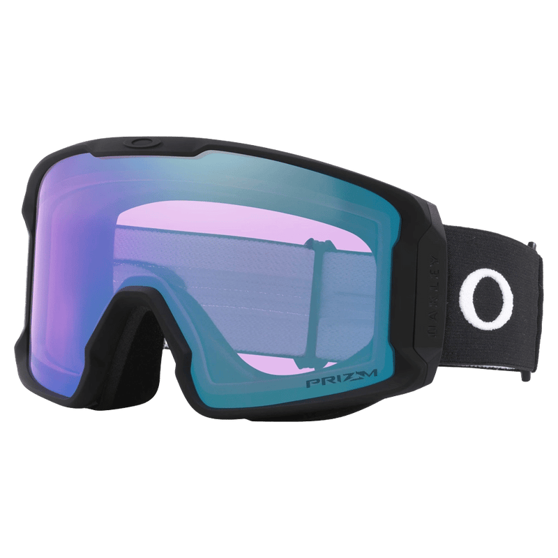 Main view of the Oakley Line Miner XL Goggles in Matte Black, Prizm Iced lens, unisex model