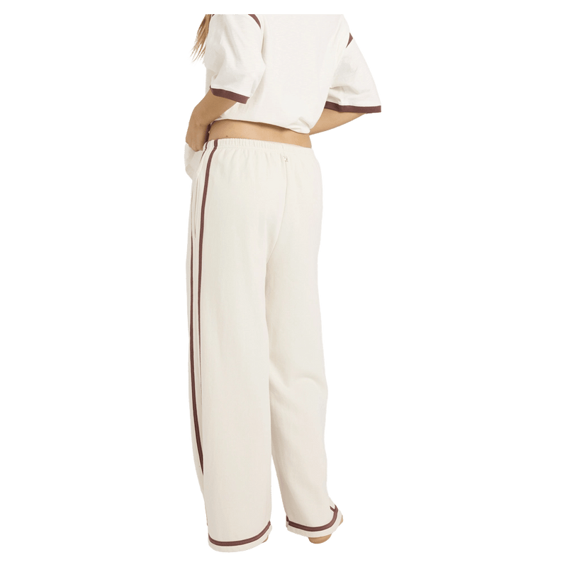 Back view of women wearing the Billabong Back To It Trackpants - Womens in Salt Crystal