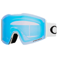 Main view of the Oakley Fall Line XL Goggles in Matte White, Prizm Sapphire lens, unisex model