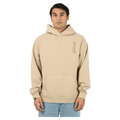 Main view of the St Goliath Compressor Hoodie in Sand colourway, men's model