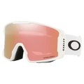 Main view of the Oakley Line Miner XL Goggles in Matte White, Prizm Rose Gold lens, unisex model