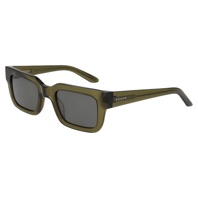 Main view of the Dragon Ezra Sunglasses in Shiy Sap Crystal colourway, unisex's model