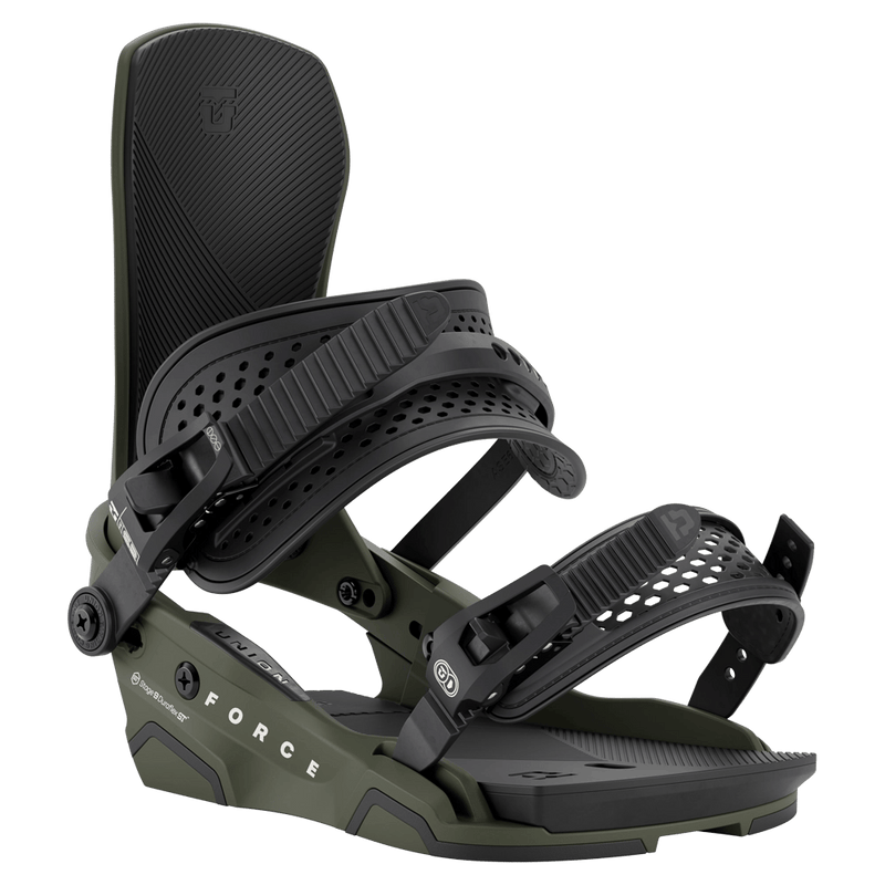 Army Green Union Force Snowboard Binding strap view