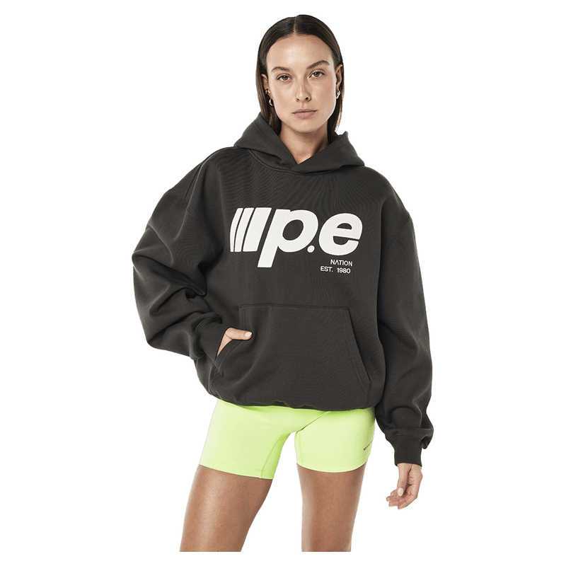 Closer view of the PE NATION Glide 2.0 Hoodie Caviar Jumper, 26/27 Womens's model